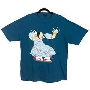 Vintage 90's Signal Sport Single Stitch Tee Shirt Native American Graphic USA XL